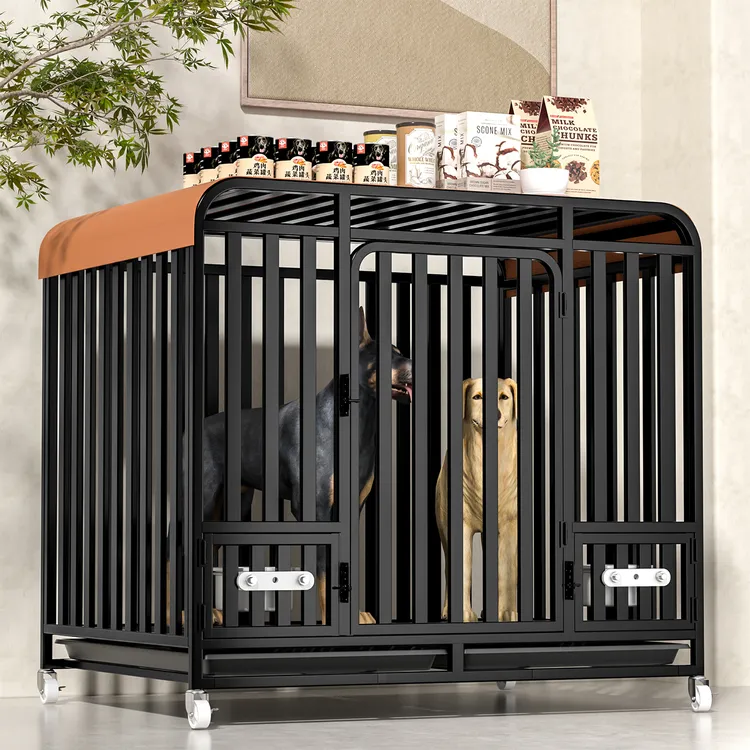 【加宽加固】狗笼子大型犬中型犬金毛室内家用带厕所3.0双开门加粗
