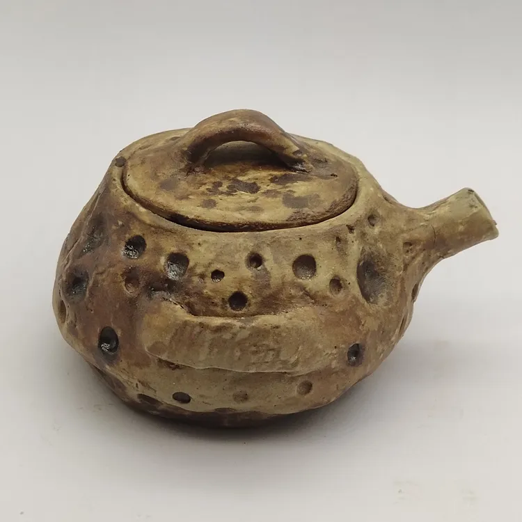 大漠孤烟侘寂手捏柴烧宝瓶