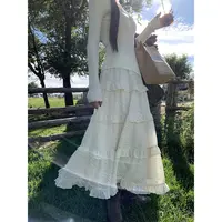 【风铃半身裙】钩花半身裙长裙蛋糕裙秋季半身裙253A3720