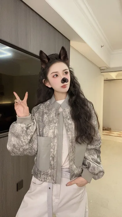 【李李】★“北国雪松“春款新款植鞣皮半油蜡绵羊皮外套