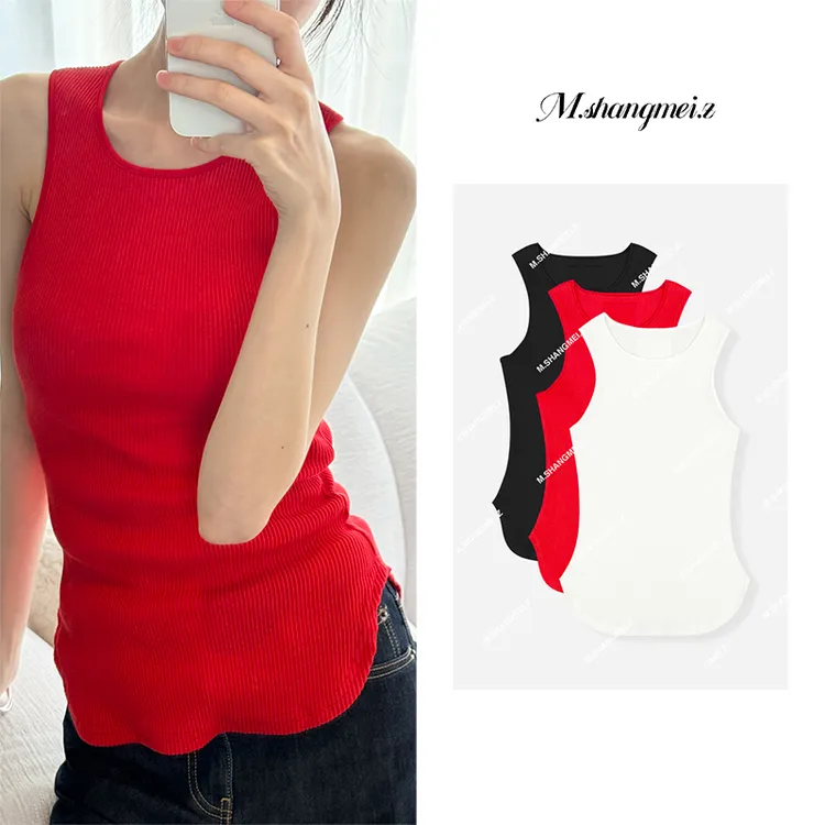M.SHANGMEI.Z/沐熙【打破常规】美大哥通勤三色无袖吊带背心X032270