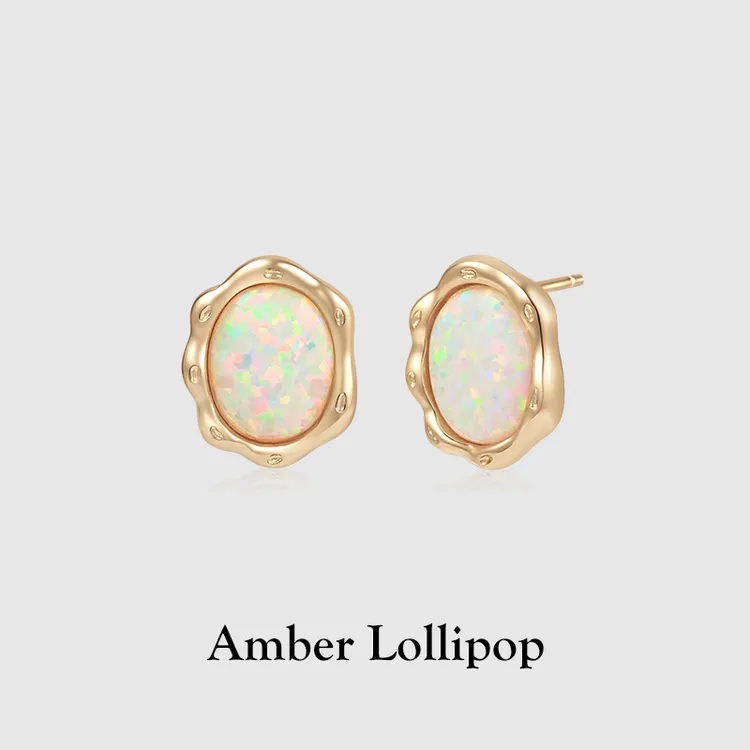 Amber Lollipop/安铂洛利S925银针百搭耳饰小众高级感