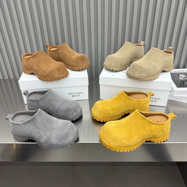 新款厚底时尚磨砂皮内增高包头拖时尚洋气底厚6公分显脚小百搭