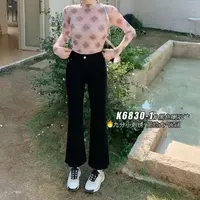 【芸姐】K6830-1品牌高货四面弹显瘦九分微辣裤