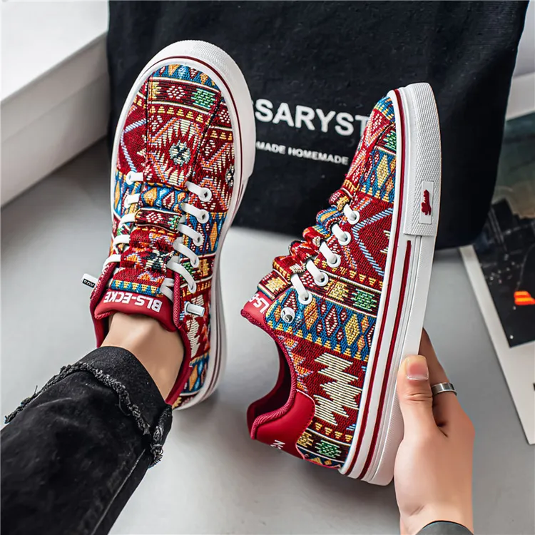 帆布男鞋春季透气百搭运动休闲板鞋一脚蹬软底老北京布鞋小众潮鞋