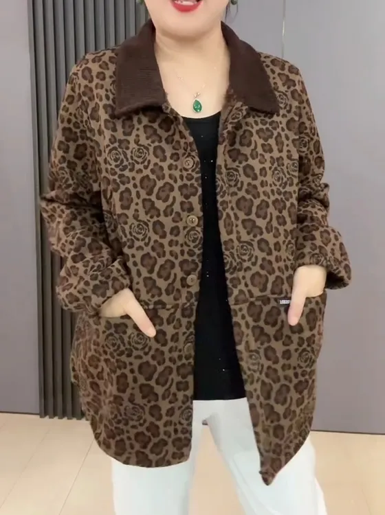 倾城1321加绒大码拼接撞色宽松显瘦休闲女士外套