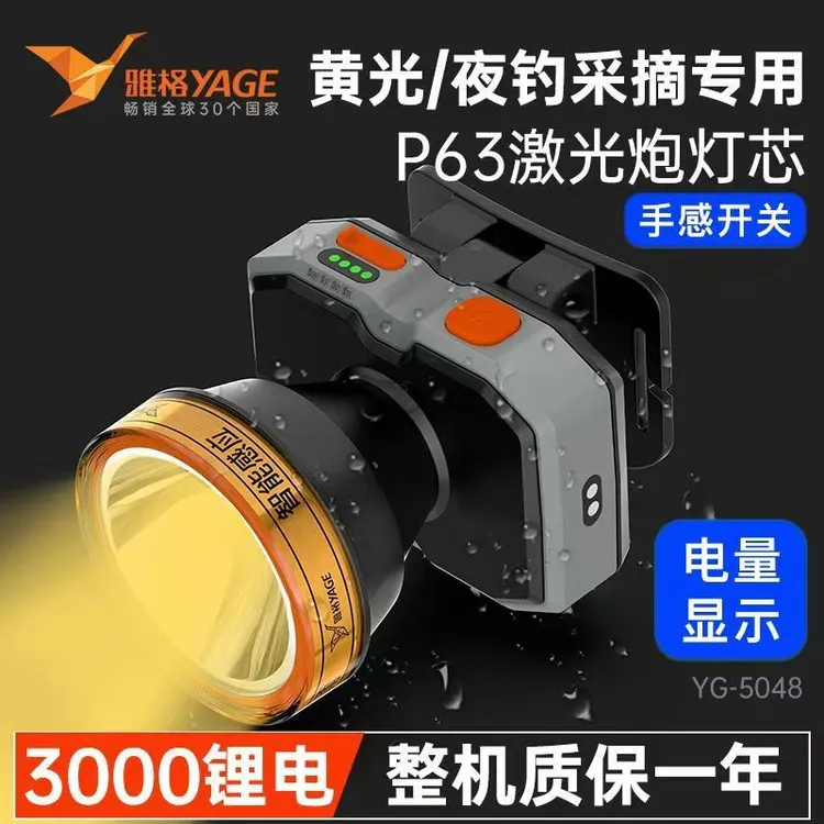 超亮强光头灯户外夜钓智能感应长续航可充电