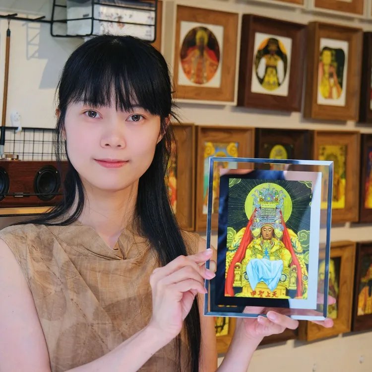 林燕丽绘画作品 7寸水晶相框合集 收藏级艺术微喷 装饰画 摆台