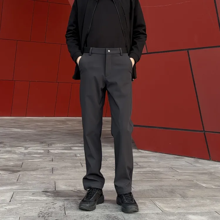 【高尔夫】男士商务行政2.0加绒升级版！冬季休闲免烫直筒软壳裤长裤商品图