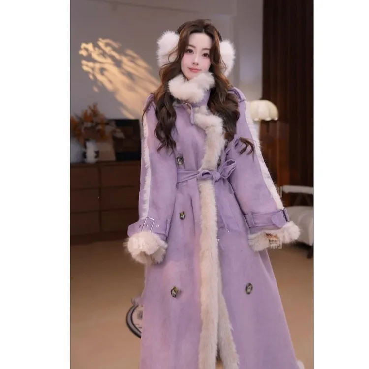 雪国公主冬日必备超保暖时髦洋气长款宽松百搭气质女装加绒外套