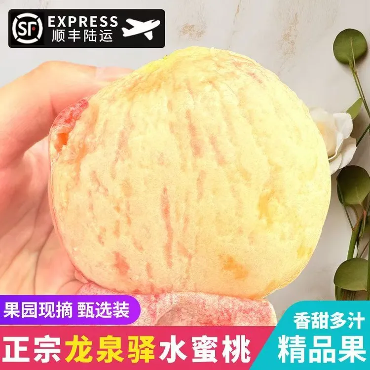 龙泉水蜜桃脆桃新鲜现摘当季水果软桃硬桃两吃爆甜多汁四川省