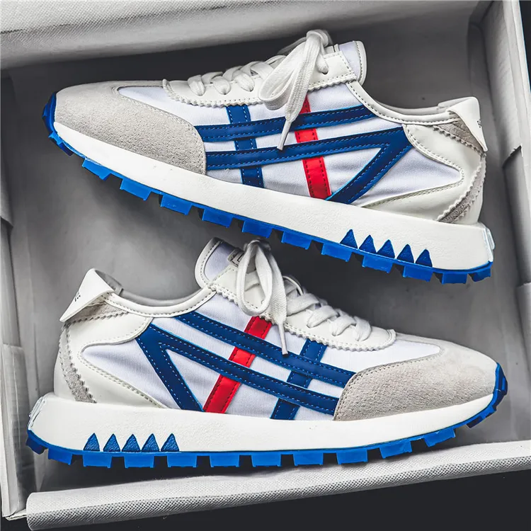 通勤鞋男鞋低帮新款潮流百搭休闲运动鞋男士厚底轻便防滑透气潮