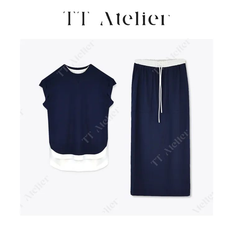 TT设计师【港影】春夏新品显瘦洋气卫衣直筒半裙套装TT259903