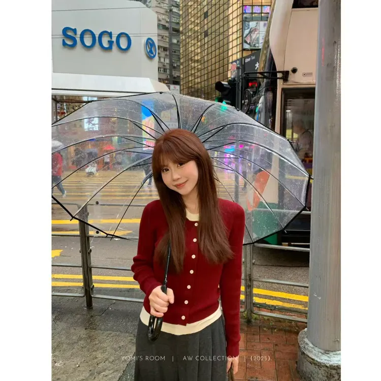YOMI小个子【遇见西雅图】绵羊毛毛织休闲显瘦毛衣百搭女秋季