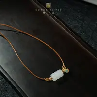 【凰一品】青海和田玉桶珠锁骨链s925
