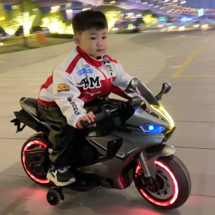 儿童电动摩托车可坐人2-7岁充电两轮电动车男女小孩电瓶玩具机车