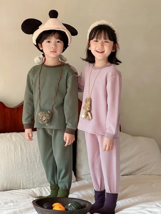 【300g羊毛蚕丝】校园打底神器！7A抗菌保暖套装儿童秋冬无骨家居服