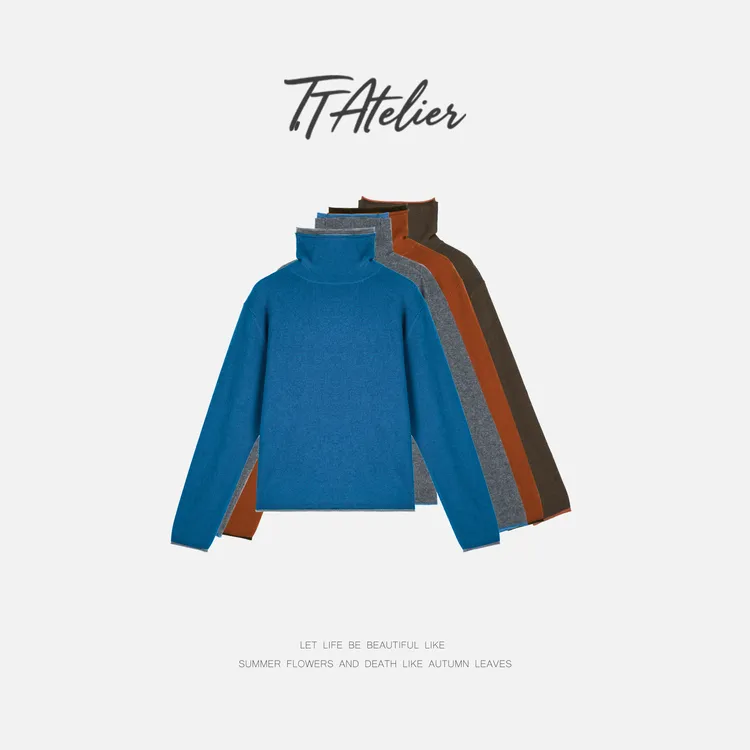 TT设计师【绒化入冬】极简风高级感山羊绒绵羊毛长袖打底衫TT191835