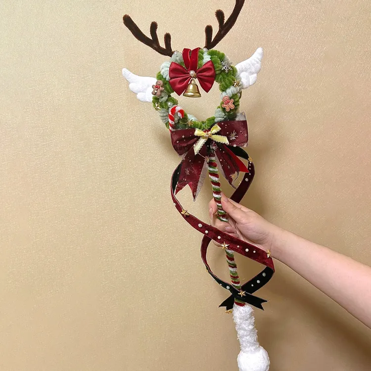 扭扭棒圣诞魔法棒diy手工材料包实用装饰手拿棒创意圣诞节礼物