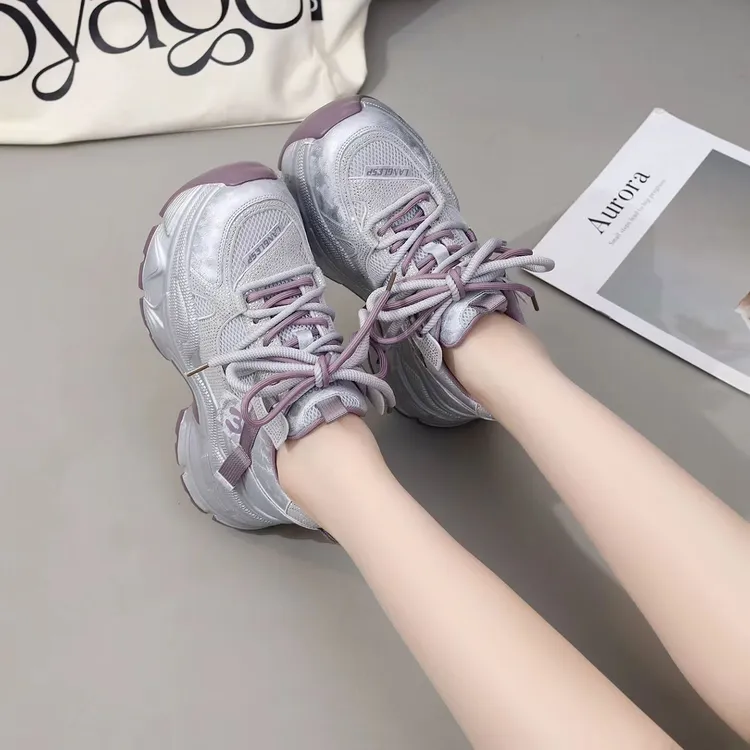 春季爆款厚底增高百搭时尚潮流老爹清洁水上漂老爹鞋