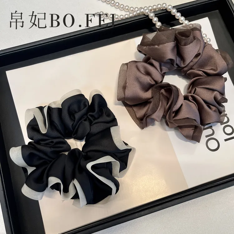 帛妃日韩高品质面料优雅显发量极简风高级原创发圈发绳头花ins