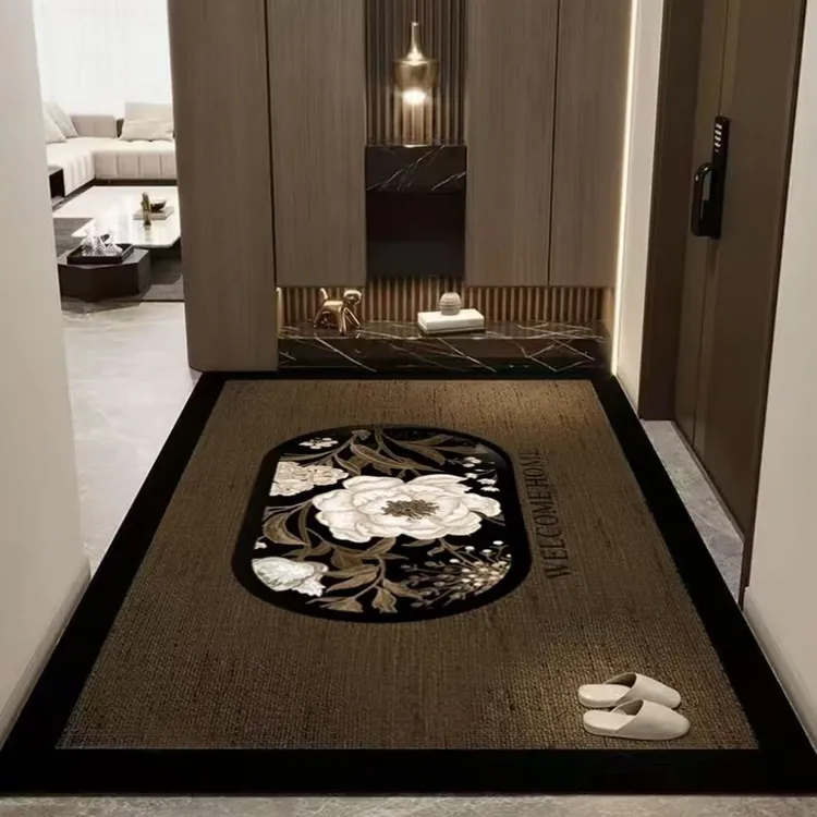 《加大尺寸》晚逸轻奢大门口浴室卫生间门口地毯硅藻泥底垫1