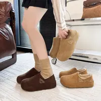 两穿勃肯鞋女2025新款秋冬爆款一脚蹬懒人毛毛棉鞋厚底博肯女鞋子