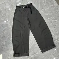 【芸姐】A5137-1欧货洋气深灰老钱风九分弯刀裤可长裤