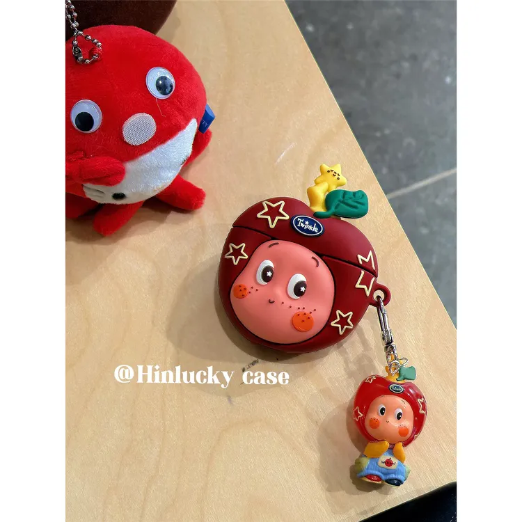立体卡通苹果星星人Airpods4耳机保护壳软新款适用苹果蓝牙耳机套