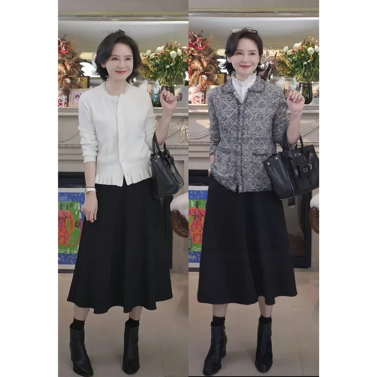我是摩羯 歌剧魅影半裙 优雅时尚弹力舒适A型百搭秋冬半裙