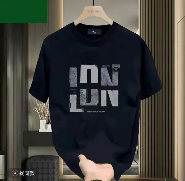 保罗新款短袖男女同款简约潮牌T恤宽松情侣款圆领休闲潮流男