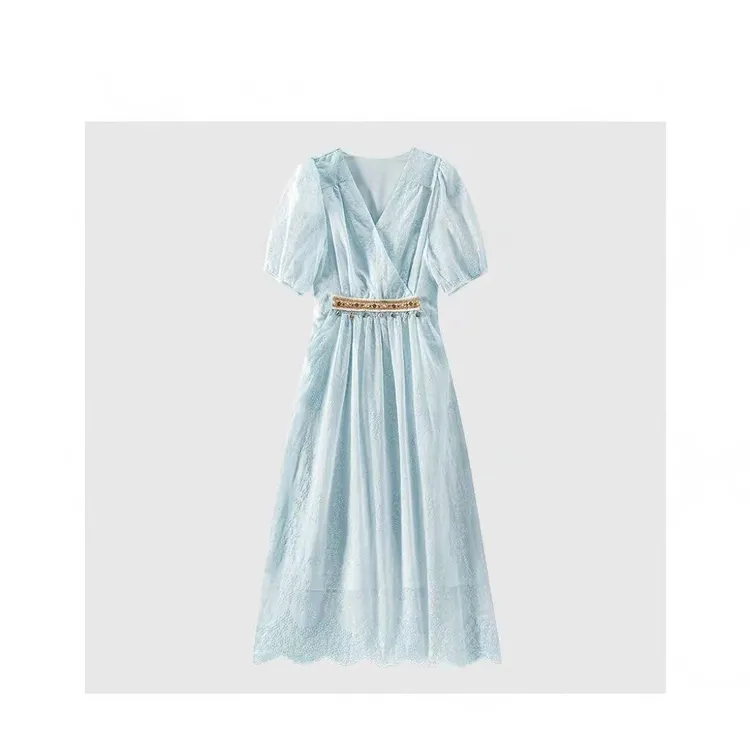 显瘦连衣裙收腰夏季轻奢优雅气质6629