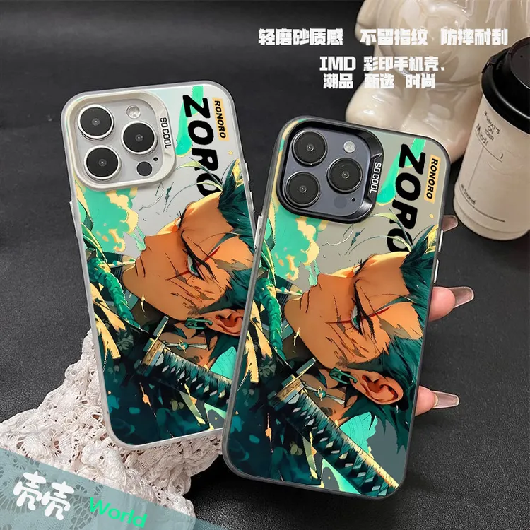 海贼索隆软包硬背潮壳散热创意手机壳适用苹果华为OPPO苹果手机壳