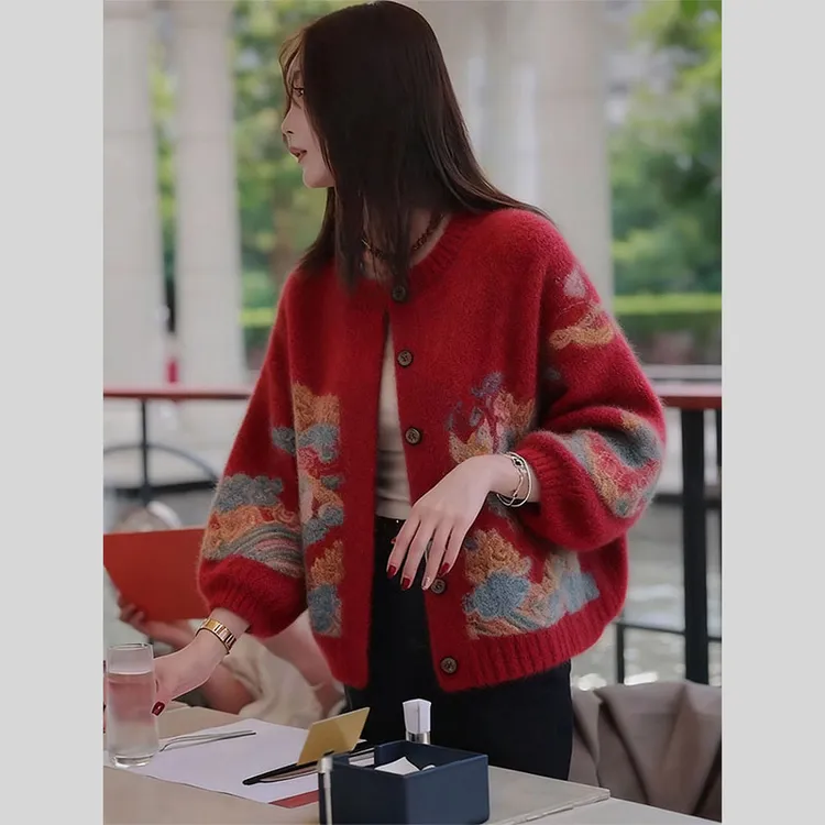 超好看慵懒高级感针织毛衣开衫外套女2025新款秋季小个子大码女装