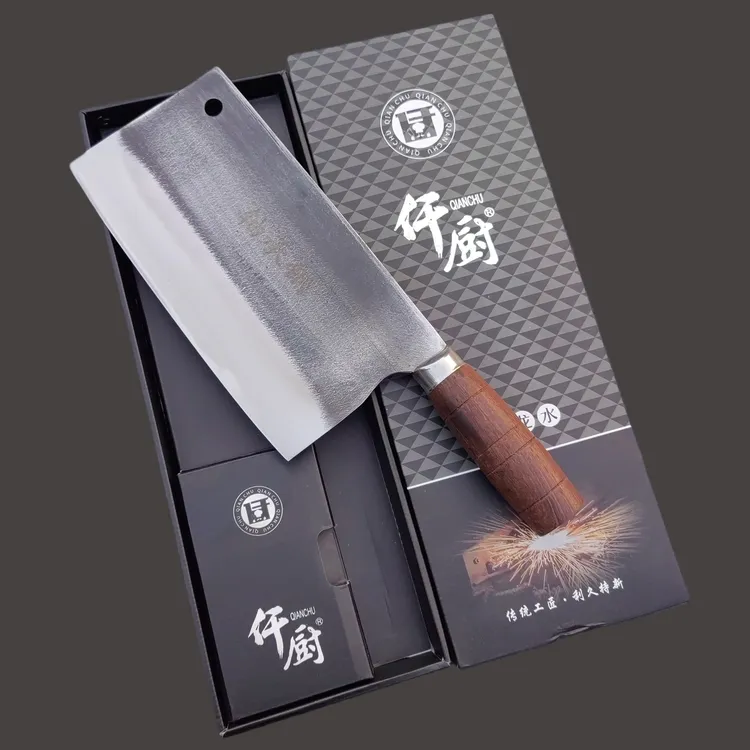 仟厨手工锻打轴承钢斩切两用刀烧腊刀卤菜店厨师家用专用1.2斤重