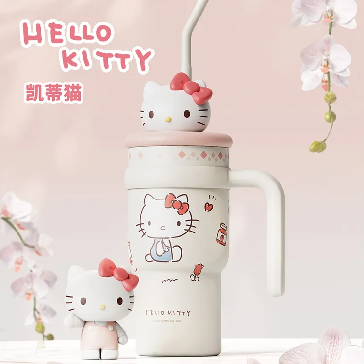 【柯柴专属】艾可思三丽鸥&迪士尼系列公仔冰霸保温杯700ML大容量便携吸管水杯