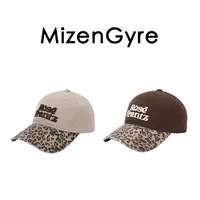 MizenGyre小众设计美式字母豹纹拼接做旧潮酷鸭舌帽棒球帽