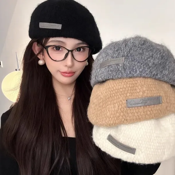 复古冰岛反戴文艺贝雷帽女秋冬百搭显脸小前进帽减龄画家帽鸭舌帽