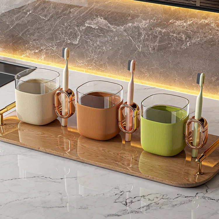 新款轻奢高颜值漱口杯子刷牙杯洗漱杯家用情侣2025牙具牙缸牙刷杯