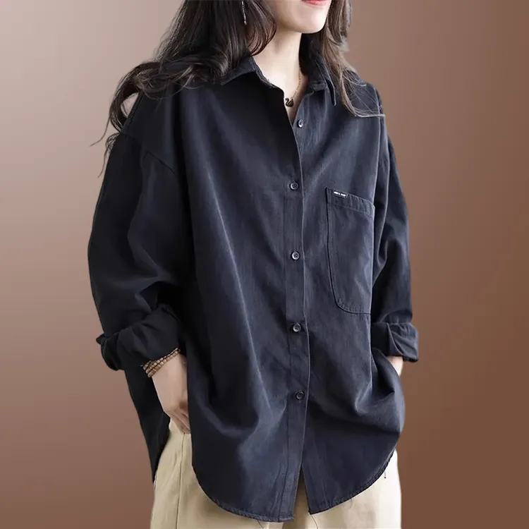 2025春秋冬新款女士长袖衬衫大码女装时尚洋气衬衣小个子上衣爆款