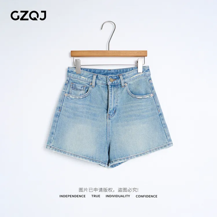老琴私服 【蔚蓝旧迹】欧若风复古显瘦显腿长牛仔短裤女潮流 60474
