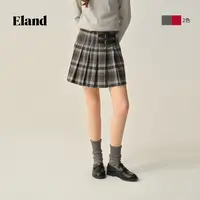 Eland衣恋半身裙女甜美学院风百褶裙A字裙短裙EEWHF89S01