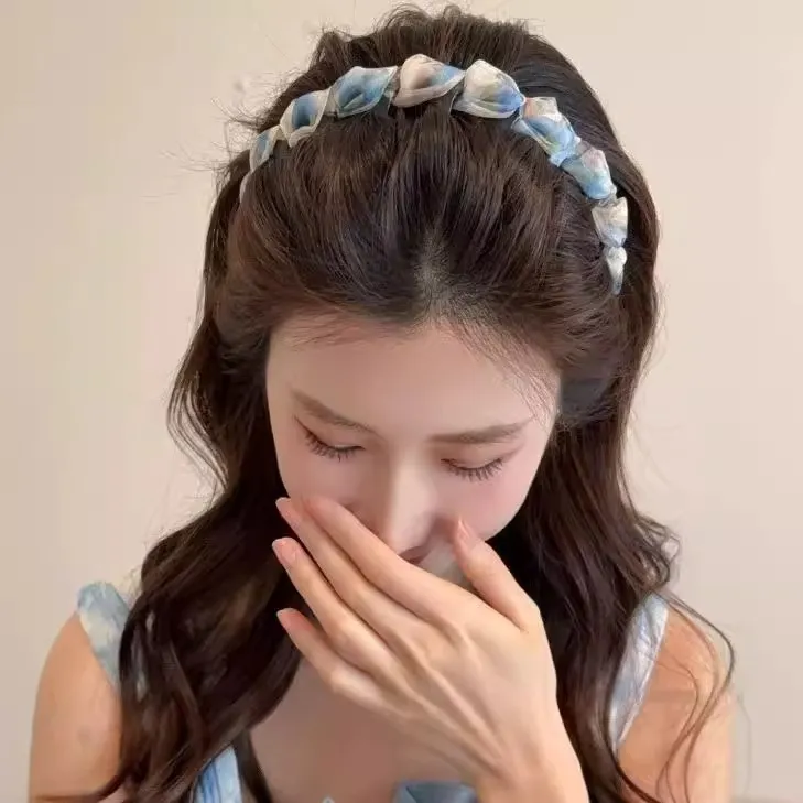 发箍女2025新款日常外戴高级感渲染网纱洋气时尚百搭洗脸防滑头箍