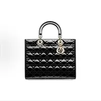 99新 DIOR/迪奥 谭凯专属 DIOR七格黑金黑银戴妃单肩包THFP098