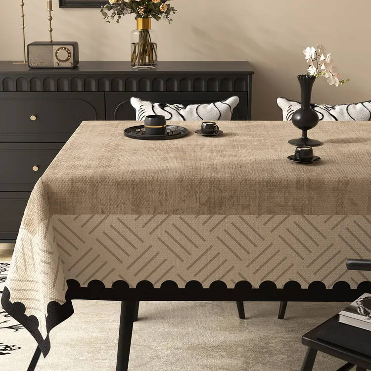 中古风桌布免洗餐桌垫侘寂风日式轻奢氛围感方桌茶几台布絮忆