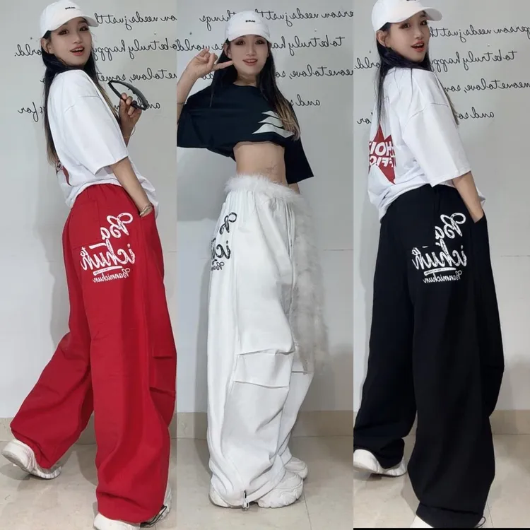 时超康SHI.CHAO.KANG.春季潮牌长裤小个子牛仔棉布运动裤0006款