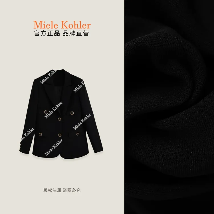 【岁月鎏金】秋季新款设计感短款西装外套MKAQ89266【澳门小源同款】