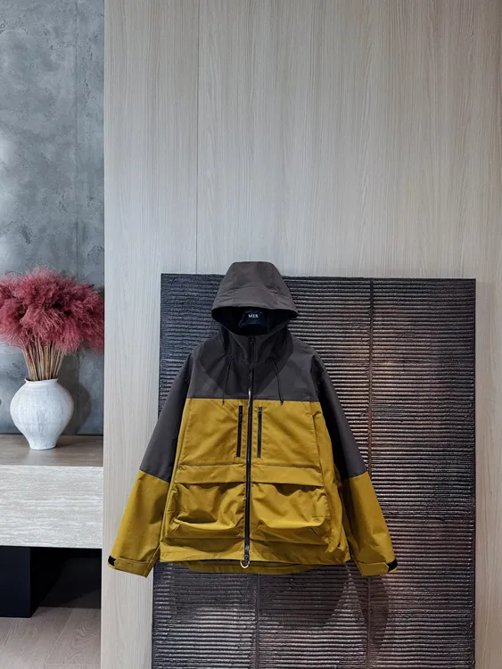 MZX 户外硬壳拼色冲锋衣三防登山服加绒外套WT10592-C