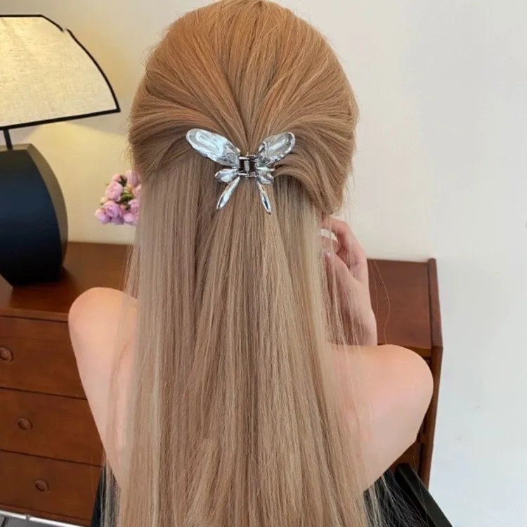 诗泊雅 韩版蝴蝶抓夹女小众高级感小号后脑勺鲨鱼夹