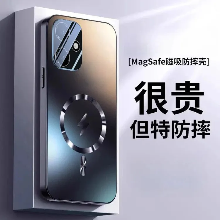 适用荣耀400手机壳新款磁吸防摔保护不粘指纹全包镜头膜高级商务